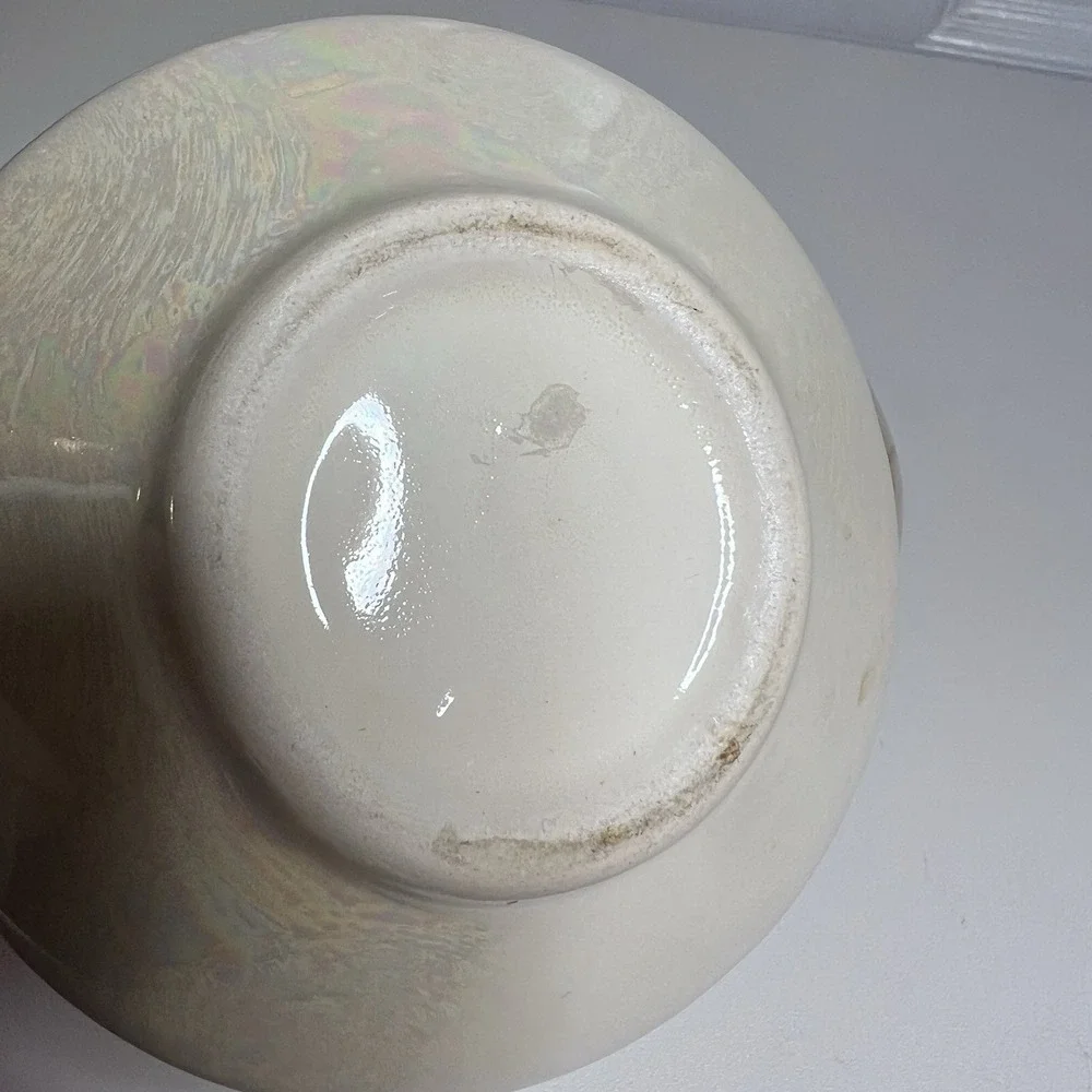Vtg Pearl China Company Iridescent Lusterware Creamer‎ Sugar 22k Gold Trim